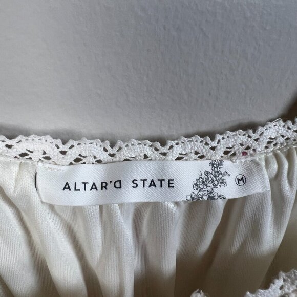 Altar'd State Anastasia Cottagecore Midi Dress Size Medium Floral Coquette - Picture 4 of 11